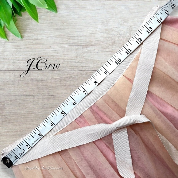 J.Crew NWT pink sorbet ribbon waist tulle ankle length skirt *shop@iamwarrior - Picture 11 of 16